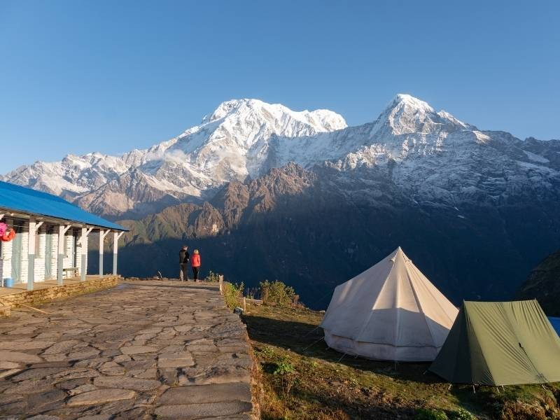 Annapurna South and Hiuchuli from Mardi High Camp